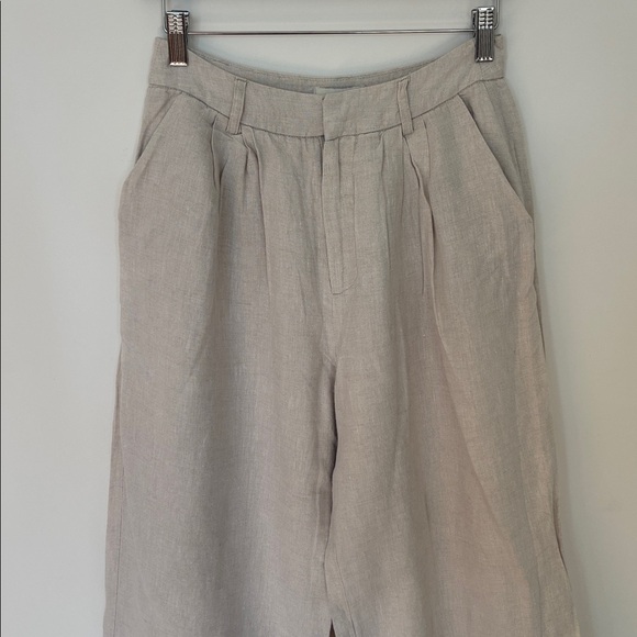 DISSH Norah Flax Natural Linen Pants Wide Leg - Picture 4 of 15